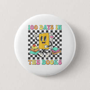 100 dagen in de boeken Voorleesleraar 100e dag Ronde Button 5,7 Cm