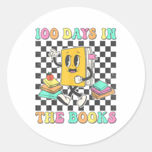 100 dagen in de boeken Voorleesleraar 100e dag Ronde Sticker