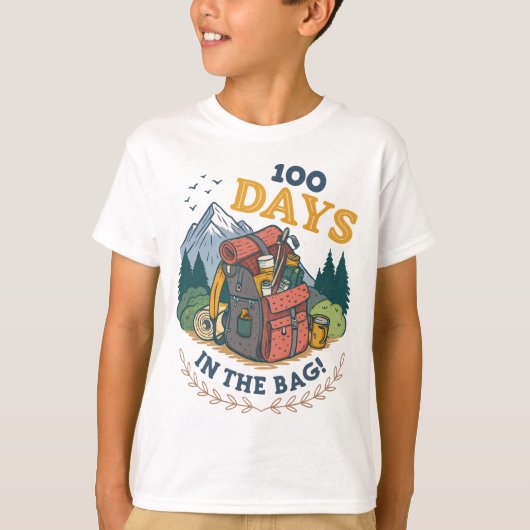 100 dagen in de tas! t-shirt (Voorkant)