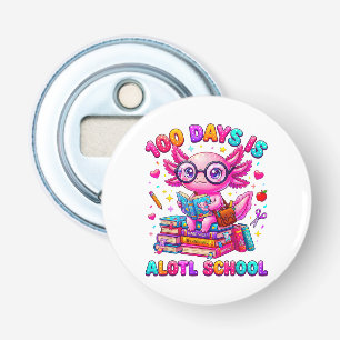 100 dagen is Alotl School Axolotl Meisjes Button Flesopener