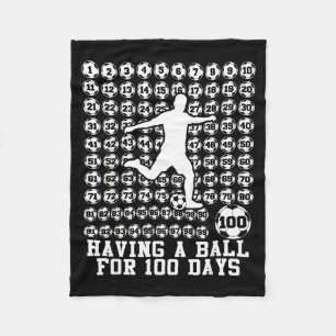 100 dagen jongens voetbal 100e dag van school fleece deken
