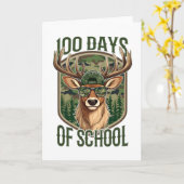 100 dagen juffen camouflage leraar leuk kaart (Gele Bloem)