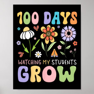 100 dagen kijken hoe mijn studenten groeien Funny Poster