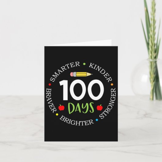 100 dagen Kinder groeivertraging van het lerarente Kaart (Voorkant)