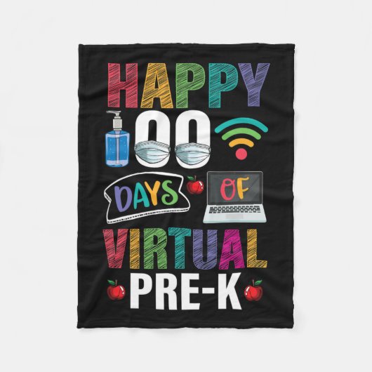 100 dagen Kinder lerarenstudent Fleece Deken (Voorkant)