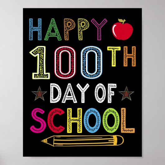 100 dagen Kinder schoolcadeau voor studenten Poster (Voorkant)