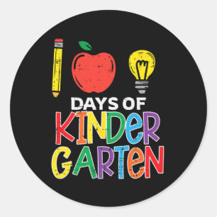 100 dagen kinderarts 100e dag leraar ronde sticker