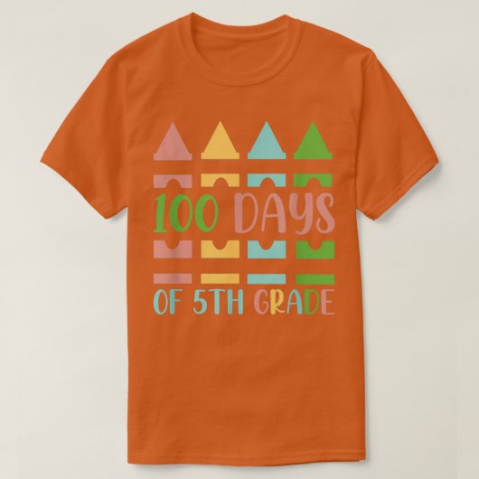 100 dagen Kinderen van de 5e klas gelukkig 100 dag T-shirt (Design voorkant)