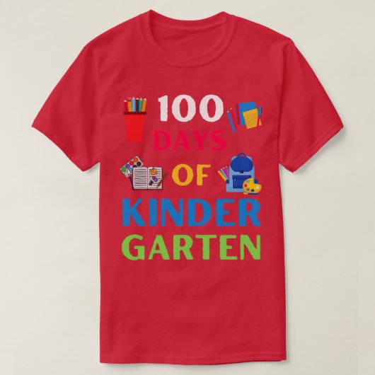 100 dagen Kindergarten Celebration Kinder Gift 1 T-shirt (Design voorkant)