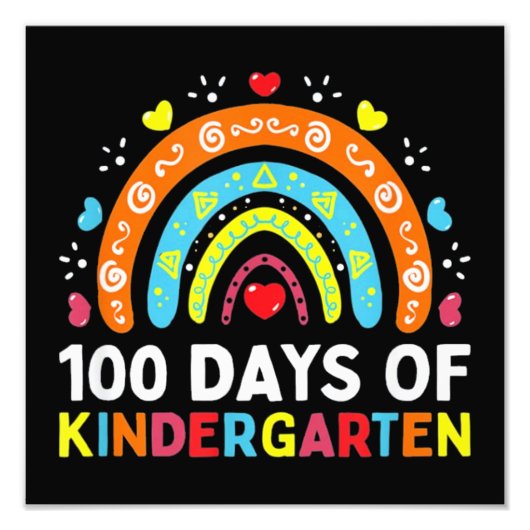 100 dagen Kindergarten Foto Afdruk (Voorkant)
