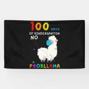 100 dagen Kindergarten Geen Probllama Llama-masker Spandoek