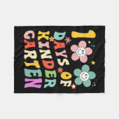 100 dagen Kindergarten Groovy 100e dag school t Fleece Deken (Voorkant (Horizontaal))