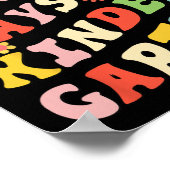 100 dagen Kindergarten Groovy 100e dag school t Poster (Hoek)
