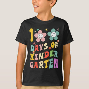 100 dagen Kindergarten Groovy 100e dag school t T-shirt