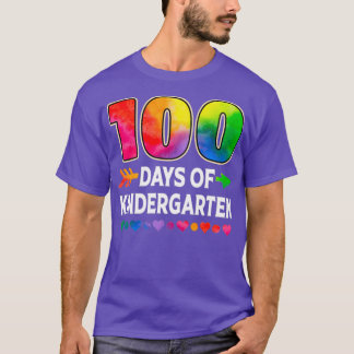 100 dagen kindergarten, heetkleurstof 100 dagen pe t-shirt