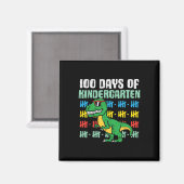 100 dagen Kindergarten Trex Dinosaur 100e dag S Magneet (Voorkant / Achterkant)