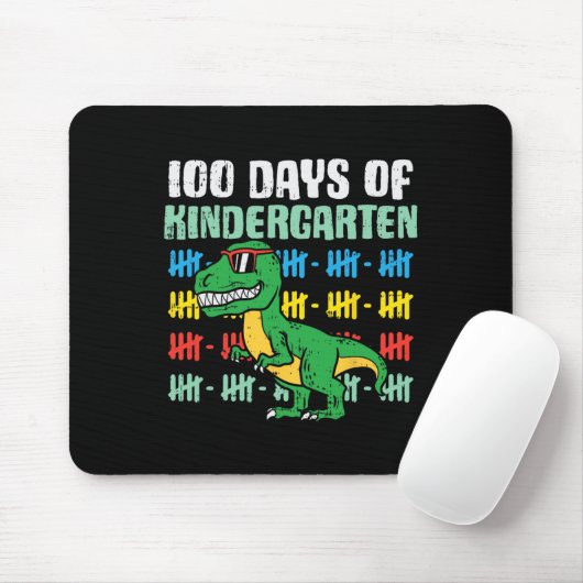 100 dagen Kindergarten Trex Dinosaur 100e dag S Muismat (Met muis)