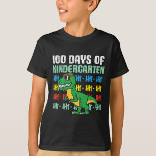 100 dagen Kindergarten Trex Dinosaur 100e dag S T-shirt