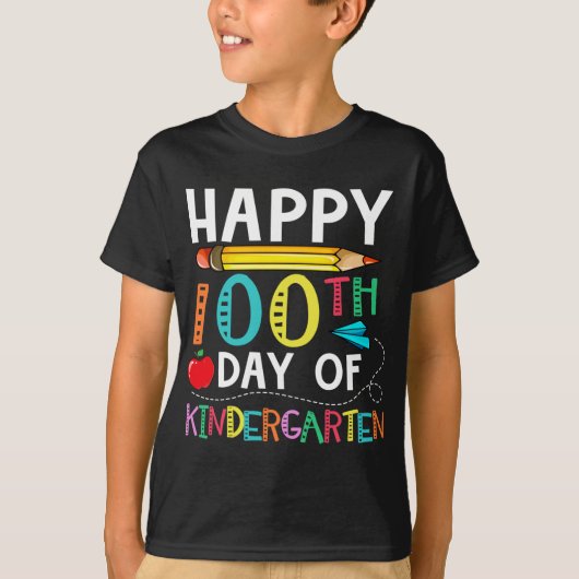 100 dagen kinderopleiding - 100e dag school t-shirt (Voorkant)