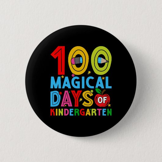 100 dagen kinderopvang 100e schooldag ronde button 5,7 cm (Voorkant)