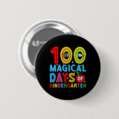 100 dagen kinderopvang 100e schooldag ronde button 5,7 cm (Voorkant /achterkant)
