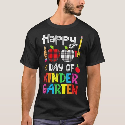100 dagen kinderopvang 100e schooldag t-shirt (Voorkant)