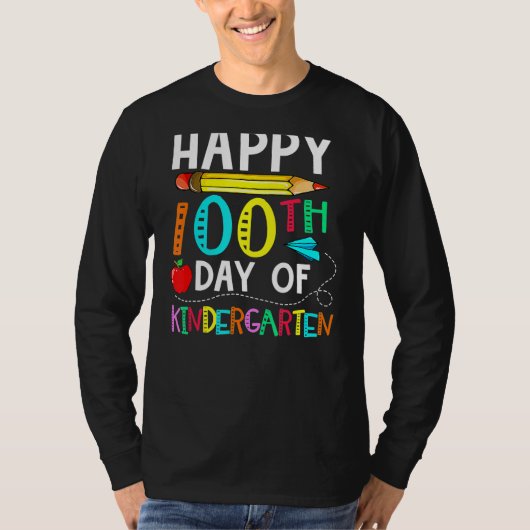 100 dagen kinderopvang 100e schooldag t-shirt (Voorkant)