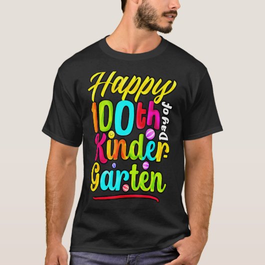 100 dagen kinderopvang 100e schooldag t-shirt (Voorkant)