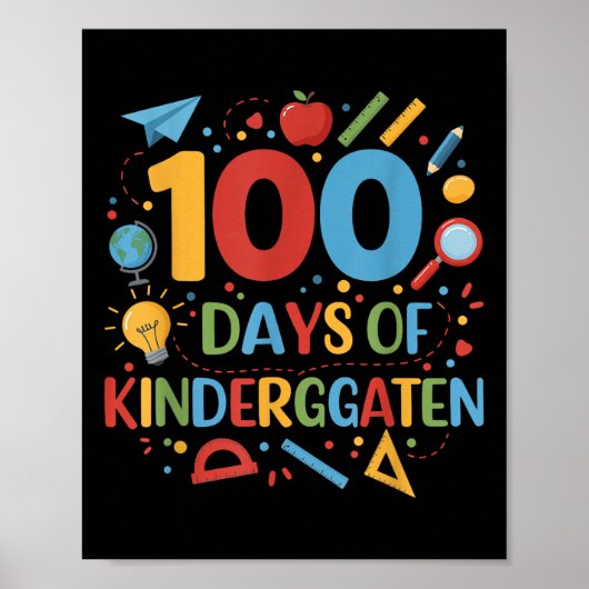 100 dagen kleuterschool 100 dagen poster (Voorkant)