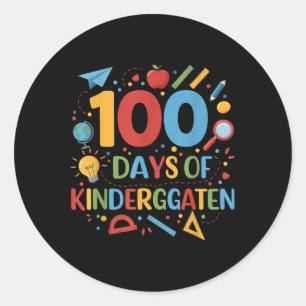 100 dagen kleuterschool 100 dagen ronde sticker
