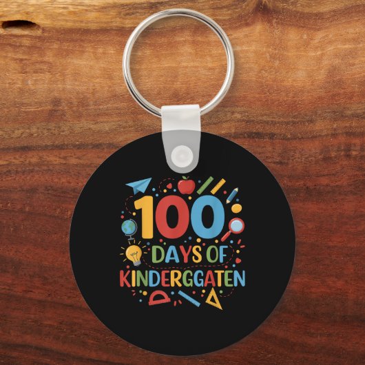 100 dagen kleuterschool 100 dagen sleutelhanger (Voorkant)