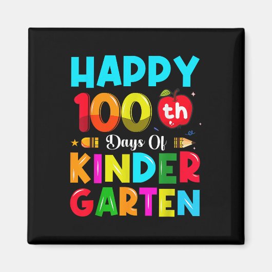 100 dagen kleuterschool 100ste schooldag magneet (Voorkant)