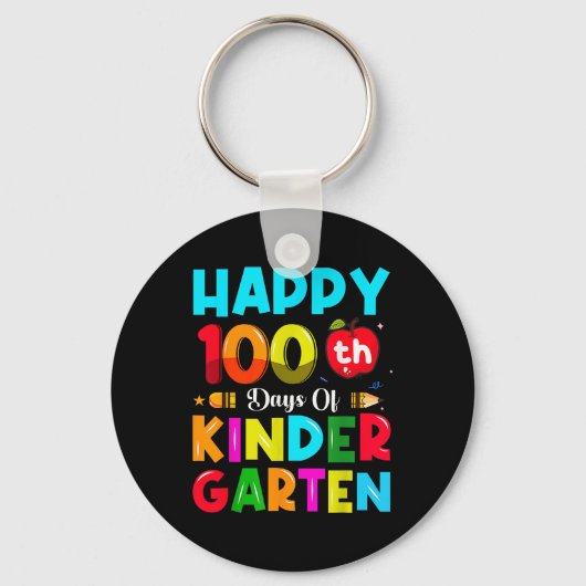 100 dagen kleuterschool 100ste schooldag sleutelhanger (Voorkant)