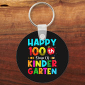 100 dagen kleuterschool 100ste schooldag sleutelhanger (Voorkant)