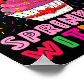 100 dagen kleuterschool bestrooid met leuke cupcak poster (Hoek)