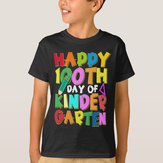 100 dagen kleuterschool Kinder 100ste schooldag T-shirt (Voorkant)