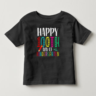 100 dagen kleuterschool Kleurrijke Schattigee peut Kinder Shirts