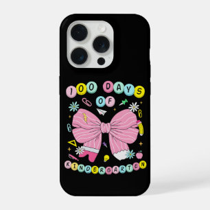 100 dagen kleuterschool Roze strik iPhone 15 Pro Case