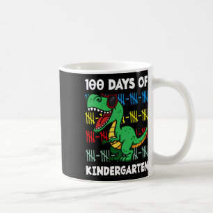 100 dagen kleuterschool T-rex Dino voorschoolse st Koffiemok