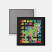 100 dagen kleuterschool T Rex dinosaurus school Magneet (Voorkant / Achterkant)