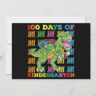 100 dagen kleuterschool T Rex Dinosaurusschool Kaart