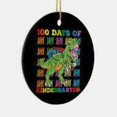 100 dagen kleuterschool T Rex Dinosaurusschool Keramisch Ornament (Rechts)