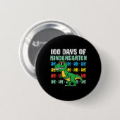 100 dagen kleuterschool Trex Dinosaurus 100e dag S Ronde Button 5,7 Cm (Voorkant /achterkant)