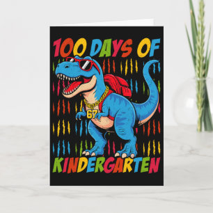 100 dagen kleuterschool Trex dinosaurus kinderen j Kaart