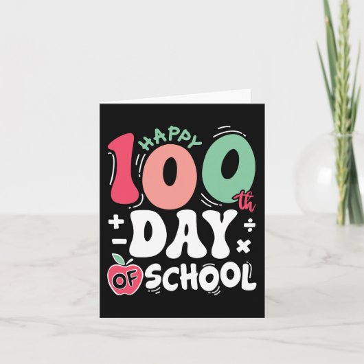 100 dagen klusjesleraar 100e schooldag kaart (Voorkant)