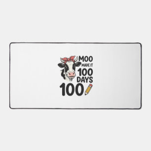 100 Dagen Koe Shirt Vintage Gravure School Ontwerp Bureaumat