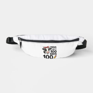 100 Dagen Koe Shirt Vintage Gravure School Ontwerp Heuptasje