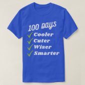 100 dagen koeler Cuter Wiser Smarter Funny 100th D T-shirt (Design voorkant)