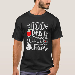 100 dagen koffie-chaos 100 dagen op school t-shirt