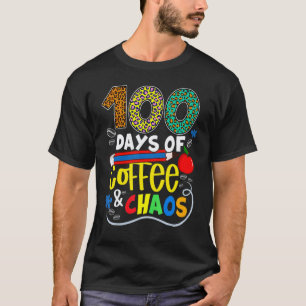 100 dagen koffie chaos 100ste dag van school onder t-shirt